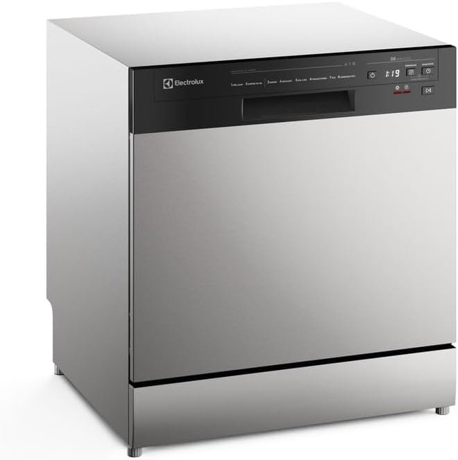 Lava-louças Electrolux LS08E de 8 serviços em acabamento inox.