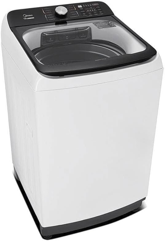 Máquina de lavar Midea Wave Agitator de 15 kg branca