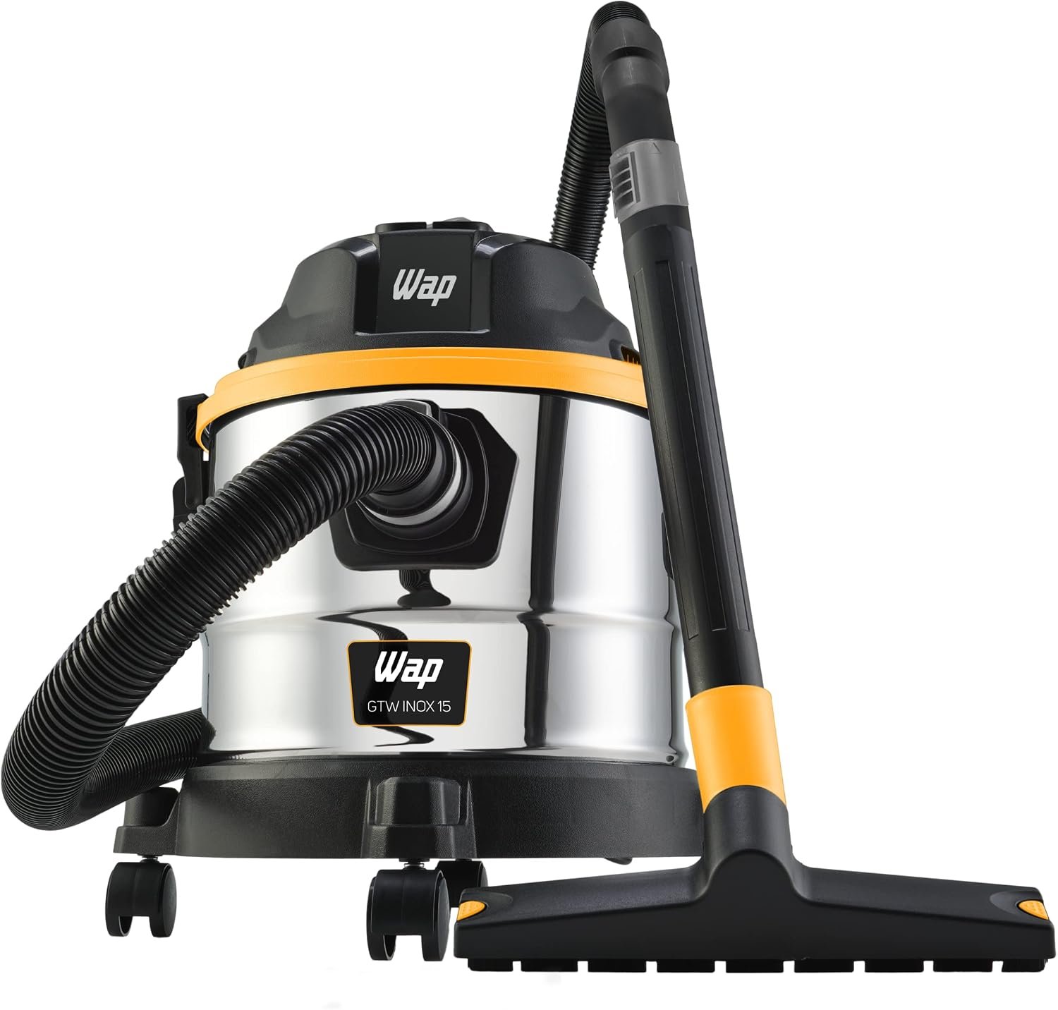 Aspirador de pó e água WAP GTW Inox 15 com recipiente em aço inox