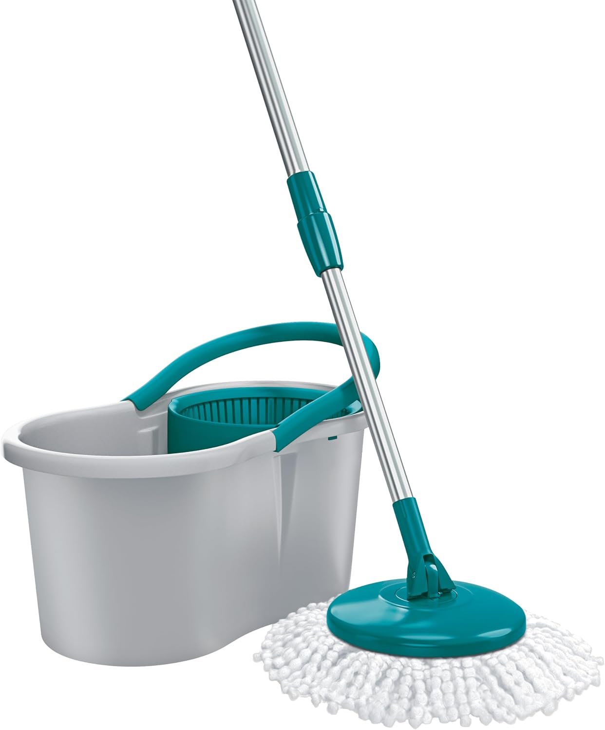 Mop Giratório Fit Flash Limp com balde compacto de 8 litros