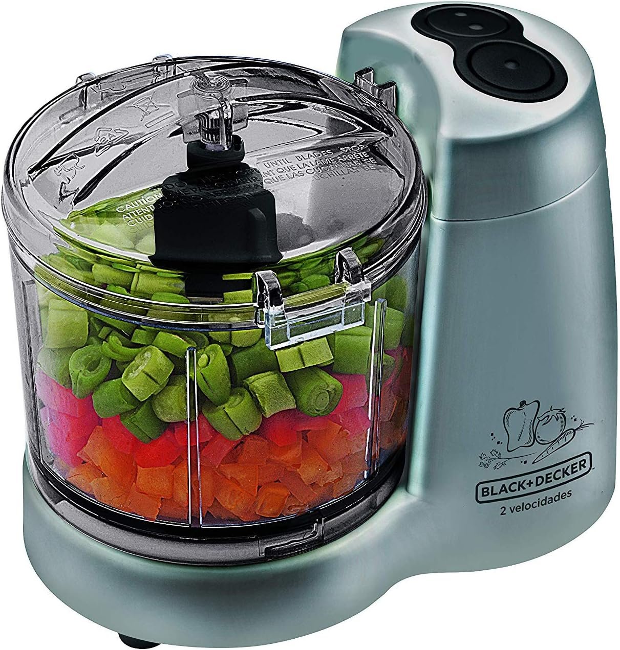 Mini processador Black+Decker HC32P de 350 ml com duas velocidades