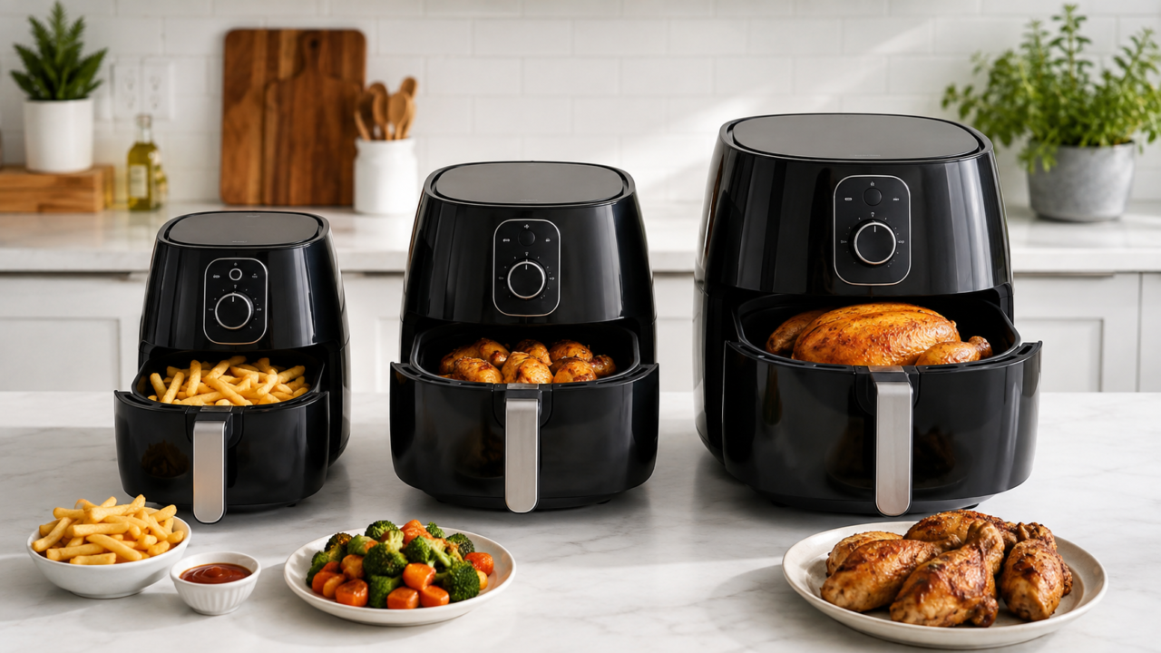 Air fryer: qual tamanho comprar? Modelos de diferentes tamanhos